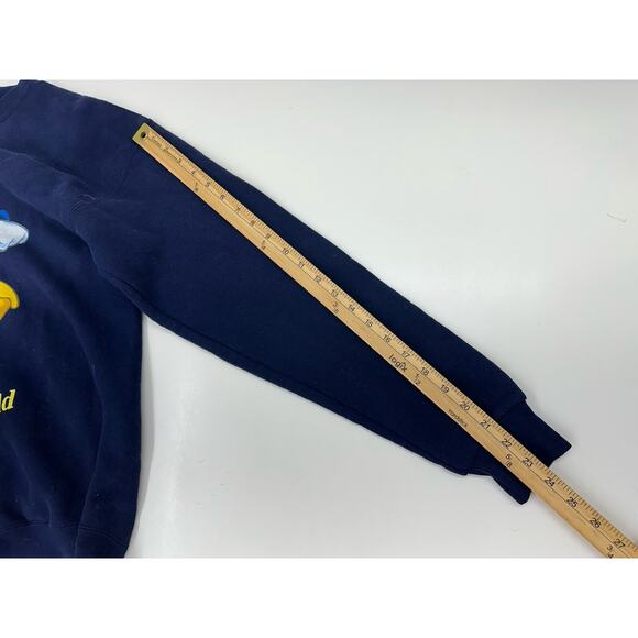 Mickey Inc Crewneck Sweatshirt Medium Walt Disney World Donald Duck Blue VTG - Picture 10 of 12